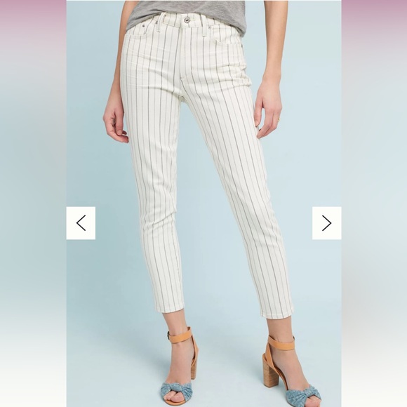 Citizens of Humanity Cream Pinstripe Jeans - Picture 3 of 5